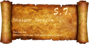 Steiger Terézia névjegykártya